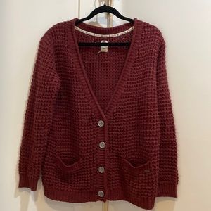 ROXY SIZE LARGE KNITTED CARDIGAN